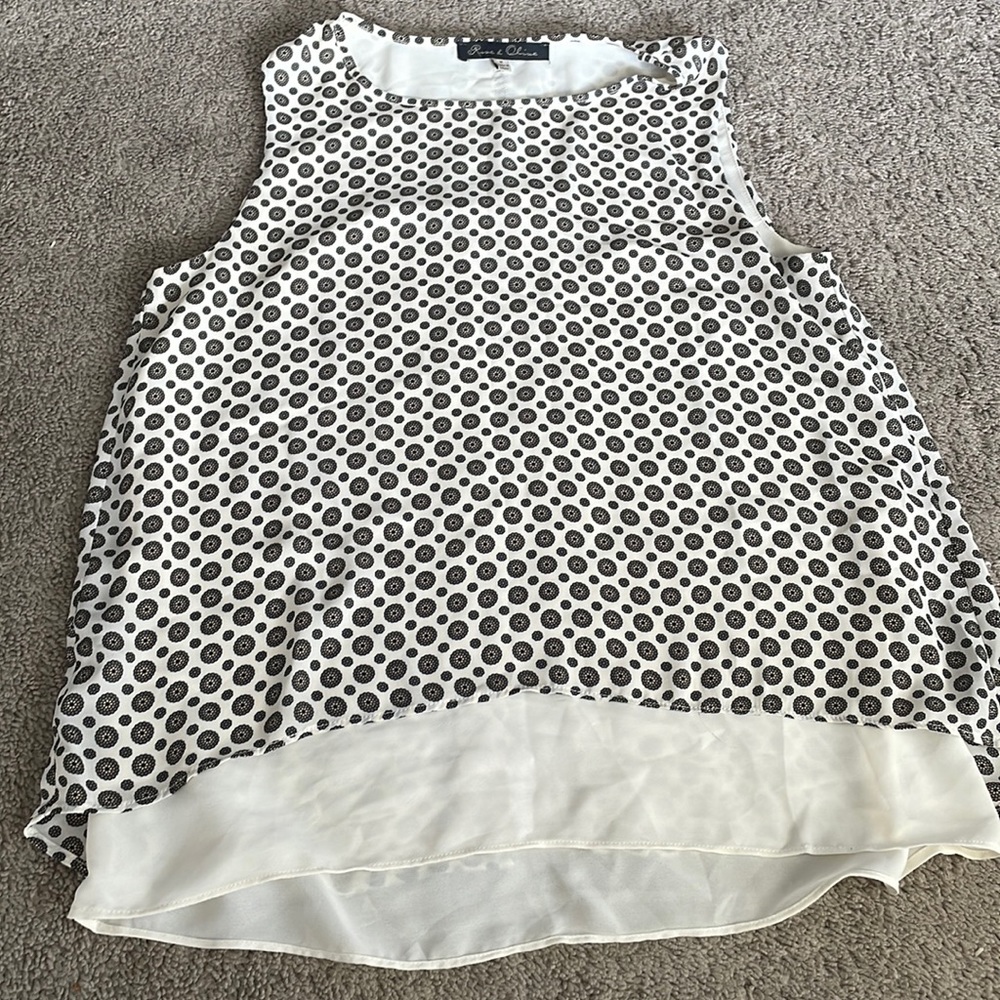 Size Medium Olive and Rose blouse.